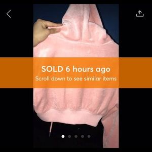 SOLD! — PrettyLittleThing Velour Hoodie